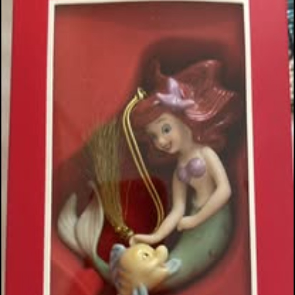 Lenox Ariel's Best Friend Ornament - Red and White